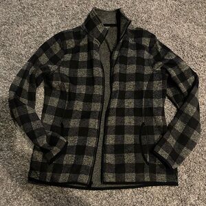 Eddie Bauer Women’s Plaid Fleece Jacket size L